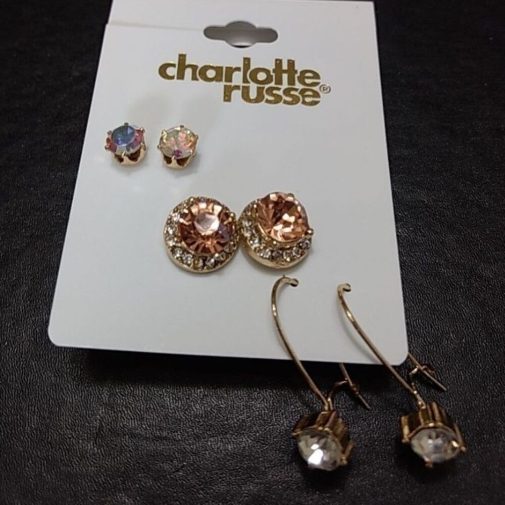 Charlotte Russe 3 pair of earrings